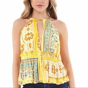 Free People Bellini Patchwork Sunshine Combo Tank